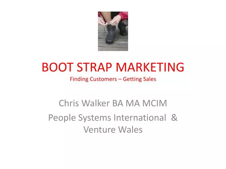 boot strap marketing finding customers getting sales