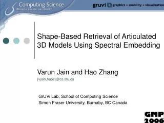 Shape-Based Retrieval of Articulated 3D Models Using Spectral Embedding