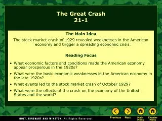 The Great Crash 21-1