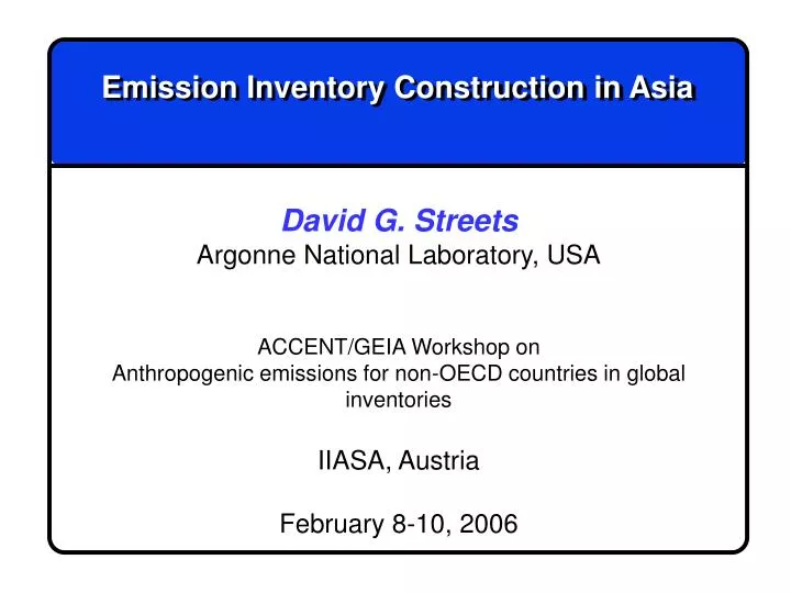 emission inventory construction in asia