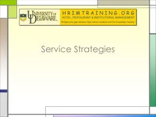 Service Strategies