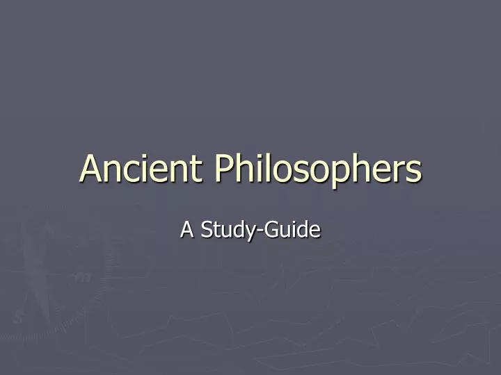ancient philosophers
