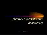 PHYSICAL GEOGRAPHY Hydrosphere - slide 1