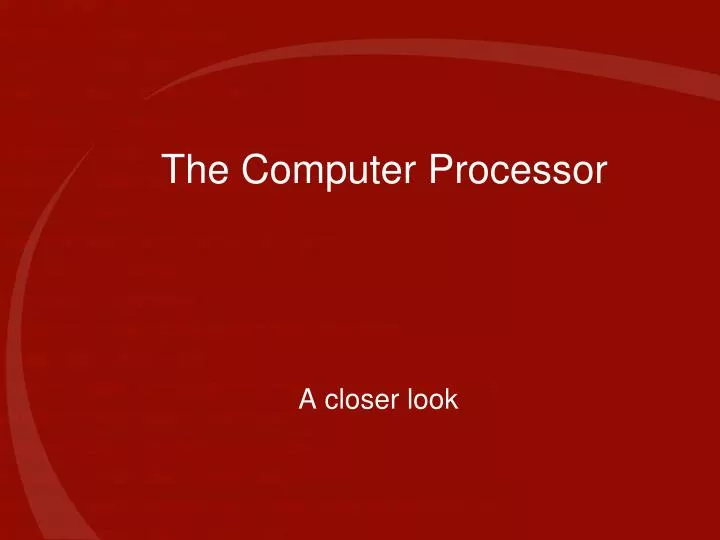 the computer processor