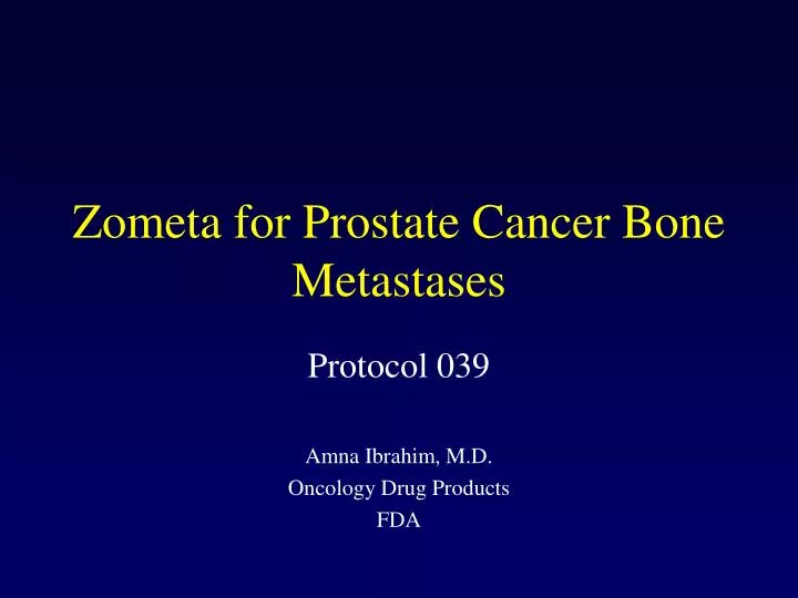 zometa for prostate cancer bone metastases
