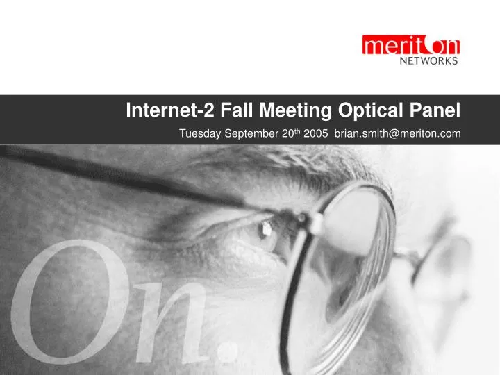 internet 2 fall meeting optical panel