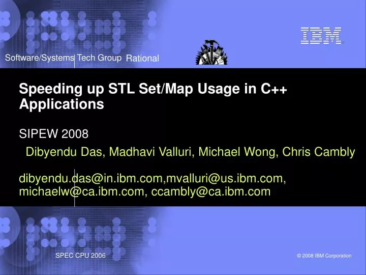 speeding up stl set map usage in c applications sipew 2008