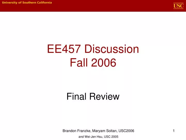 ee457 discussion fall 2006