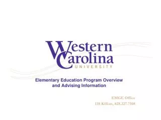 Elementary Education Program Overview