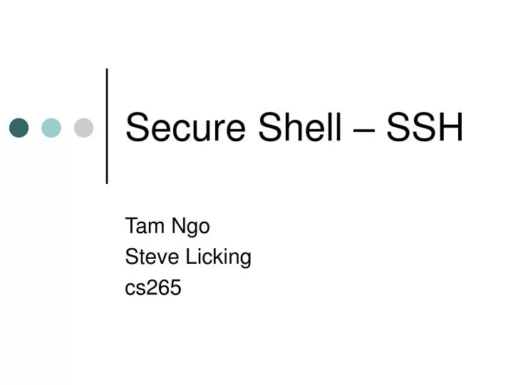secure shell ssh