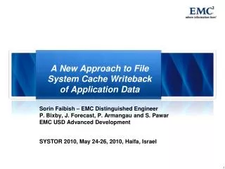 A New Approach to File System Cache Writeback of Application Data