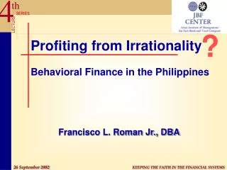 Profiting from Irrationality Behavioral Finance in the Philippines