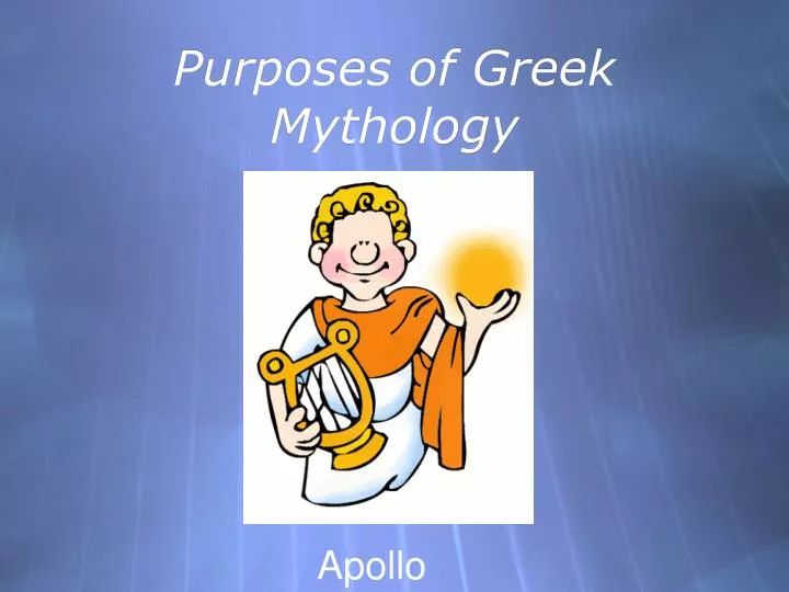 purposes of greek mythology
