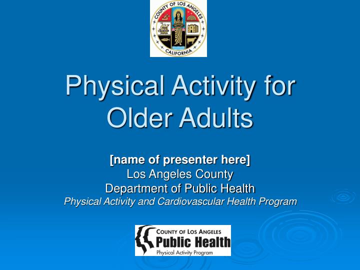 physical activity for older adults