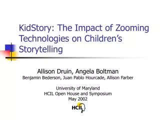 KidStory: The Impact of Zooming Technologies on Children’s Storytelling