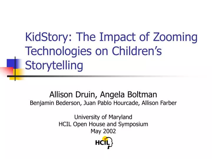 kidstory the impact of zooming technologies on children s storytelling