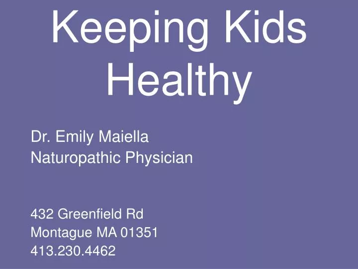 keeping kids healthy