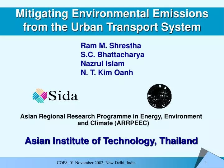 mitigating environmental emissions from the urban transport system