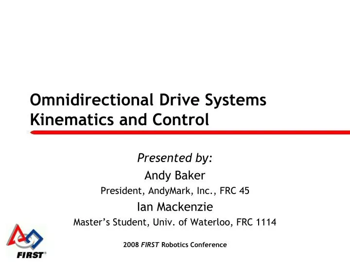 omnidirectional drive systems kinematics and control