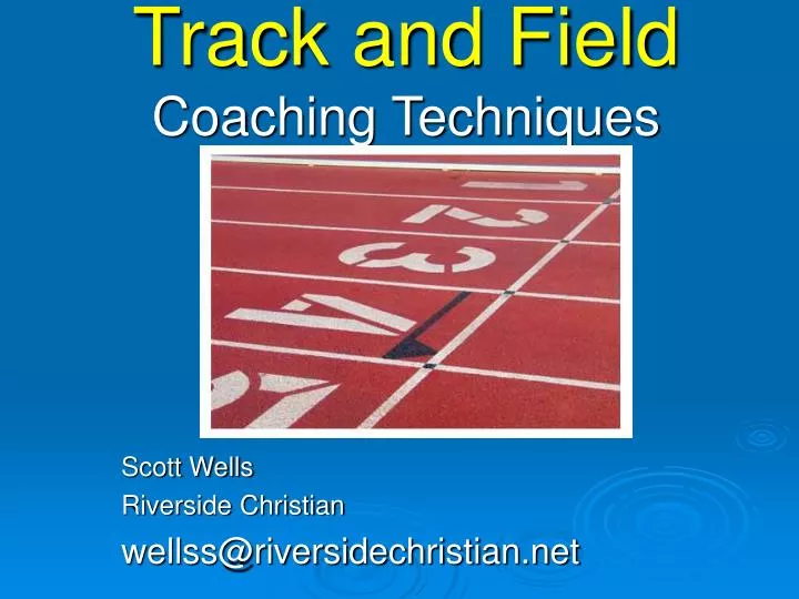 track and field coaching techniques