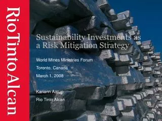 Sustainability Investments as a Risk Mitigation Strategy