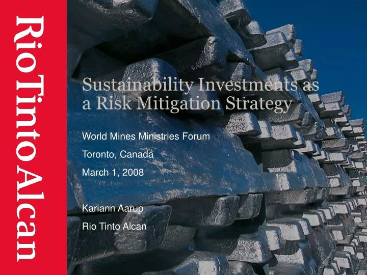 sustainability investments as a risk mitigation strategy
