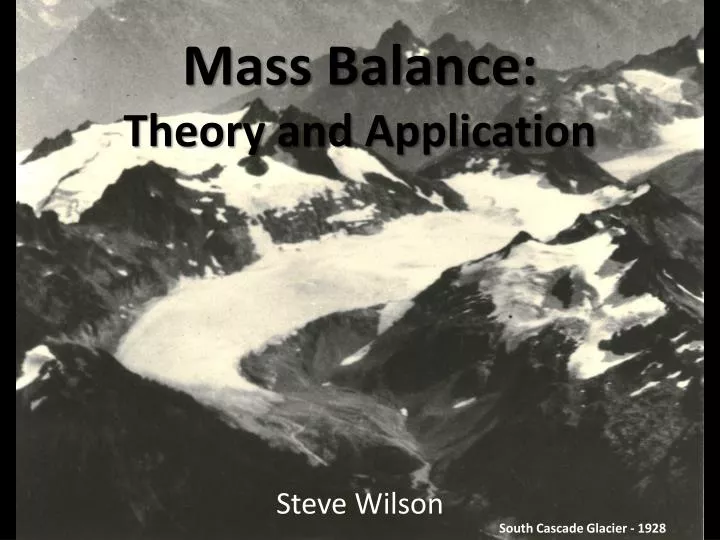mass balance theory and application
