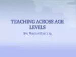 TEACHING ACROSS AGE LEVELS - slide 1