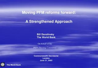 Moving PFM reforms forward: A Strengthened Approach