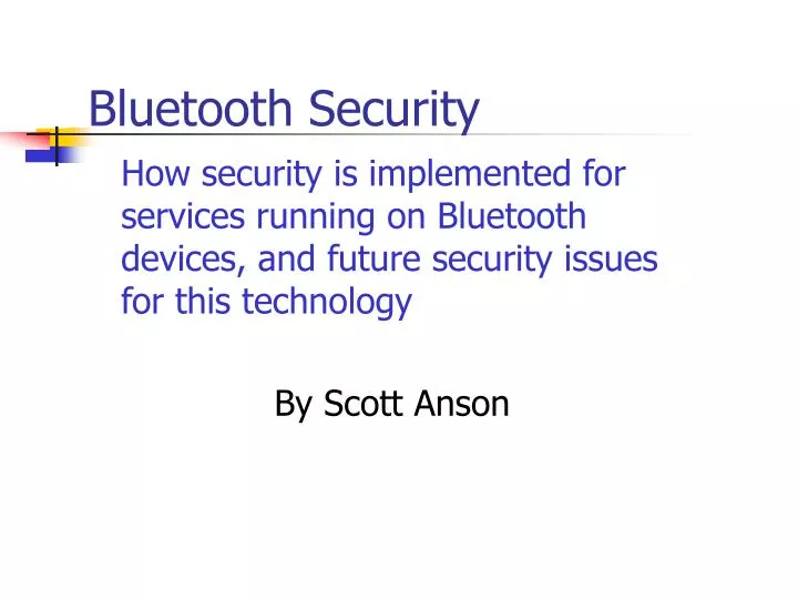 bluetooth security