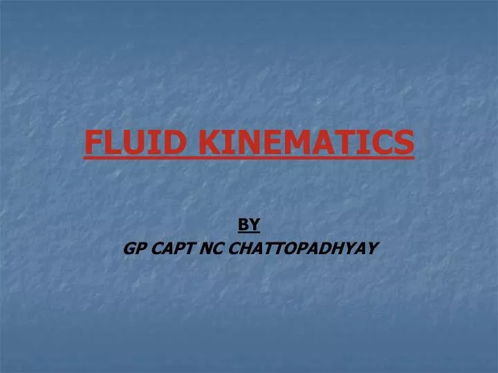 fluid kinematics