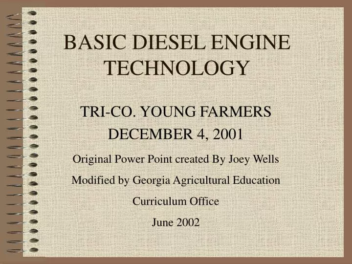 basic diesel engine technology