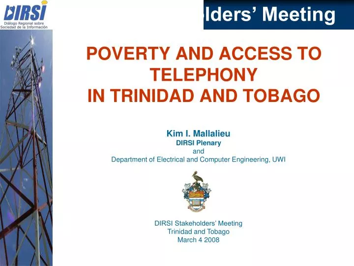 poverty and access to telephony in trinidad and tobago