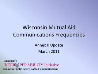 Wisconsin Mutual Aid Communications Frequencies