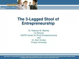 The 3-Legged Stool of Entrepreneurship