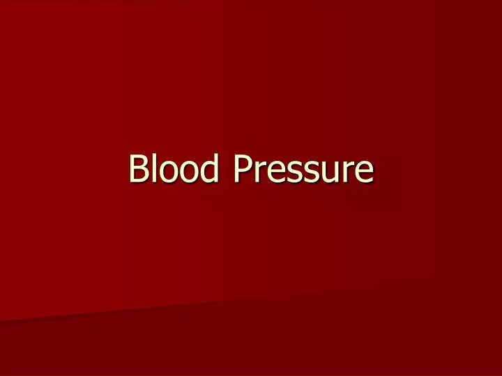 blood pressure