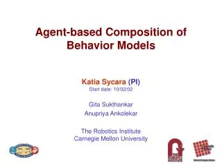 Agent-based Composition of Behavior Models
