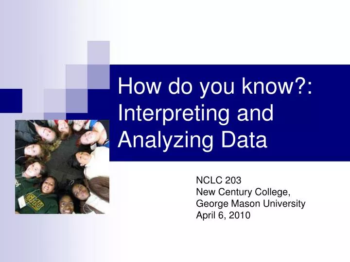 how do you know interpreting and analyzing data