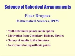Science of Spherical Arrangements