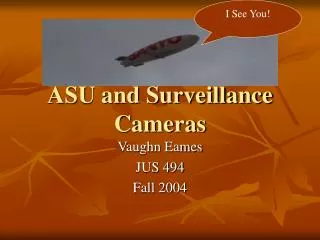 ASU and Surveillance Cameras