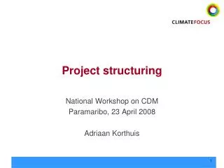 Project structuring