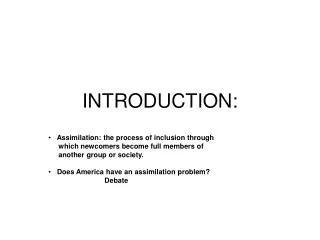 INTRODUCTION: