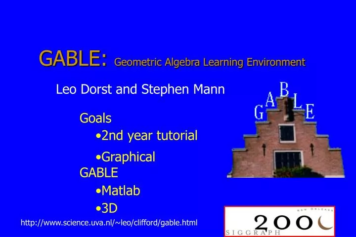 gable geometric algebra learning environment