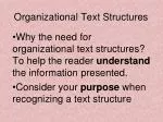 Organizational Text Structures - slide 1