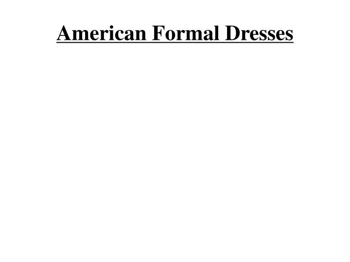american formal dresses