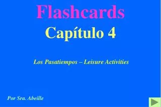 Flashcards Capítulo 4