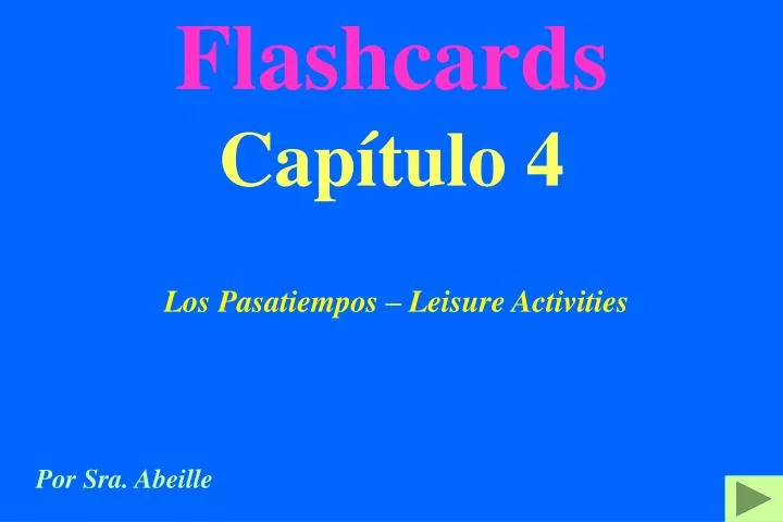 flashcards cap tulo 4