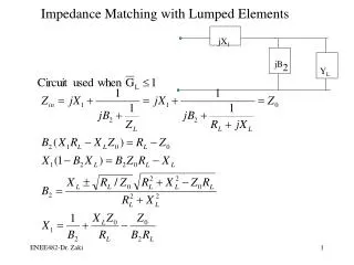 Impedance Matching with Lumped Elements