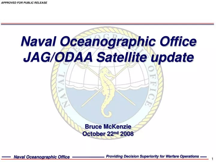 naval oceanographic office jag odaa satellite update