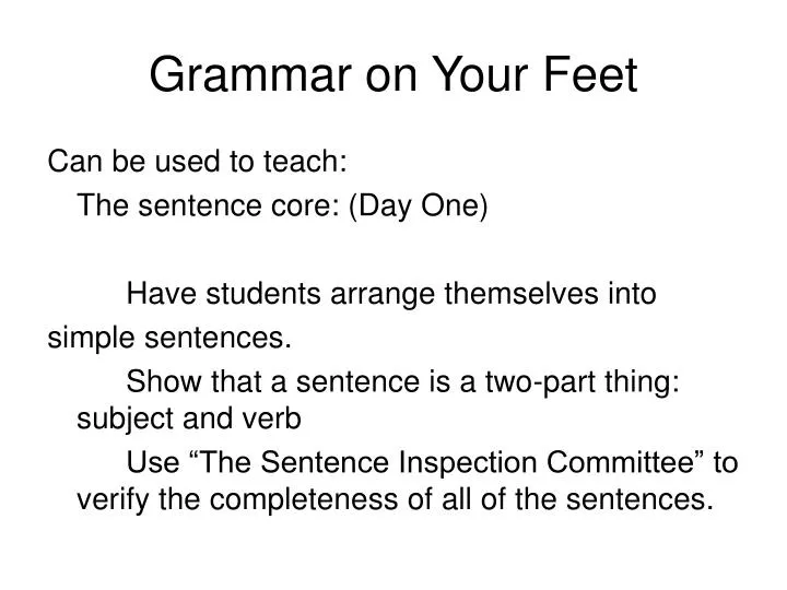 grammar on your feet